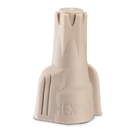 Ecm Industries Wire Connector, 8 AWG Max, Tan, Thermoplastic Insulation 16-1H1